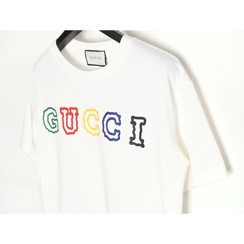 Reps Gucci 24SS colorful lettering short-sleeved T-shirt,All order with free shipping Reps Gucci