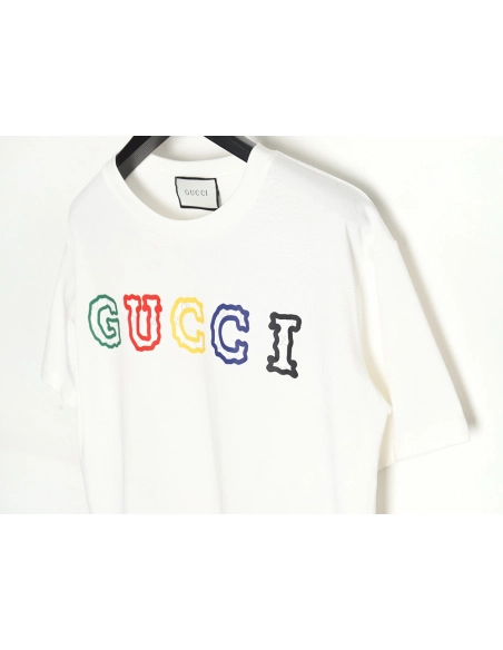 Reps Gucci 24SS colorful lettering short-sleeved T-shirt,All order with free shipping Reps Gucci