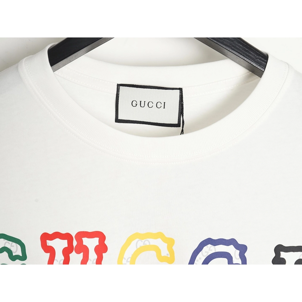 Reps Gucci 24SS colorful lettering short-sleeved T-shirt,All order with free shipping Reps Gucci