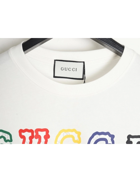 Reps Gucci 24SS colorful lettering short-sleeved T-shirt,All order with free shipping Reps Gucci