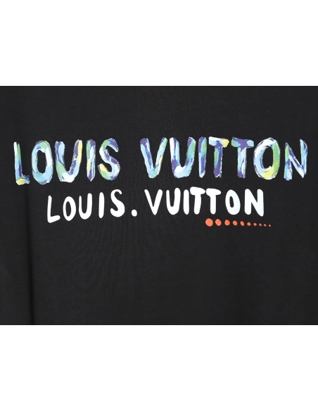 Reps Louis Vuitton LV 24SS camouflage lettering short-sleeved T-shirt_TSK1,All order with free shipping Reps Louis Vuitton