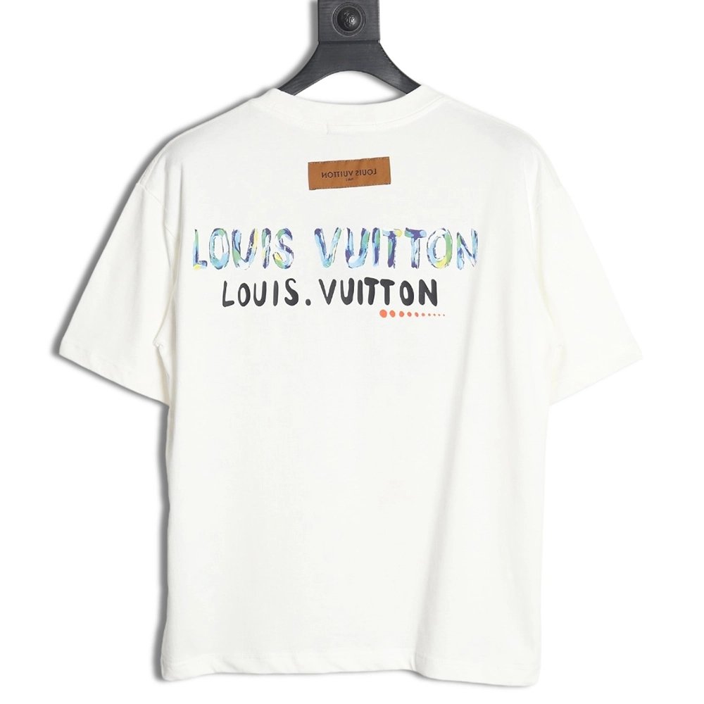Reps Louis Vuitton LV 24SS camouflage lettering short-sleeved T-shirt,All order with free shipping Reps Louis Vuitton