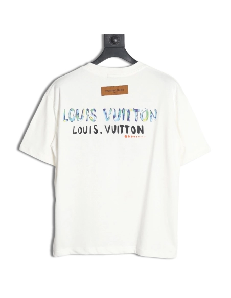 Reps Louis Vuitton LV 24SS camouflage lettering short-sleeved T-shirt,All order with free shipping Reps Louis Vuitton