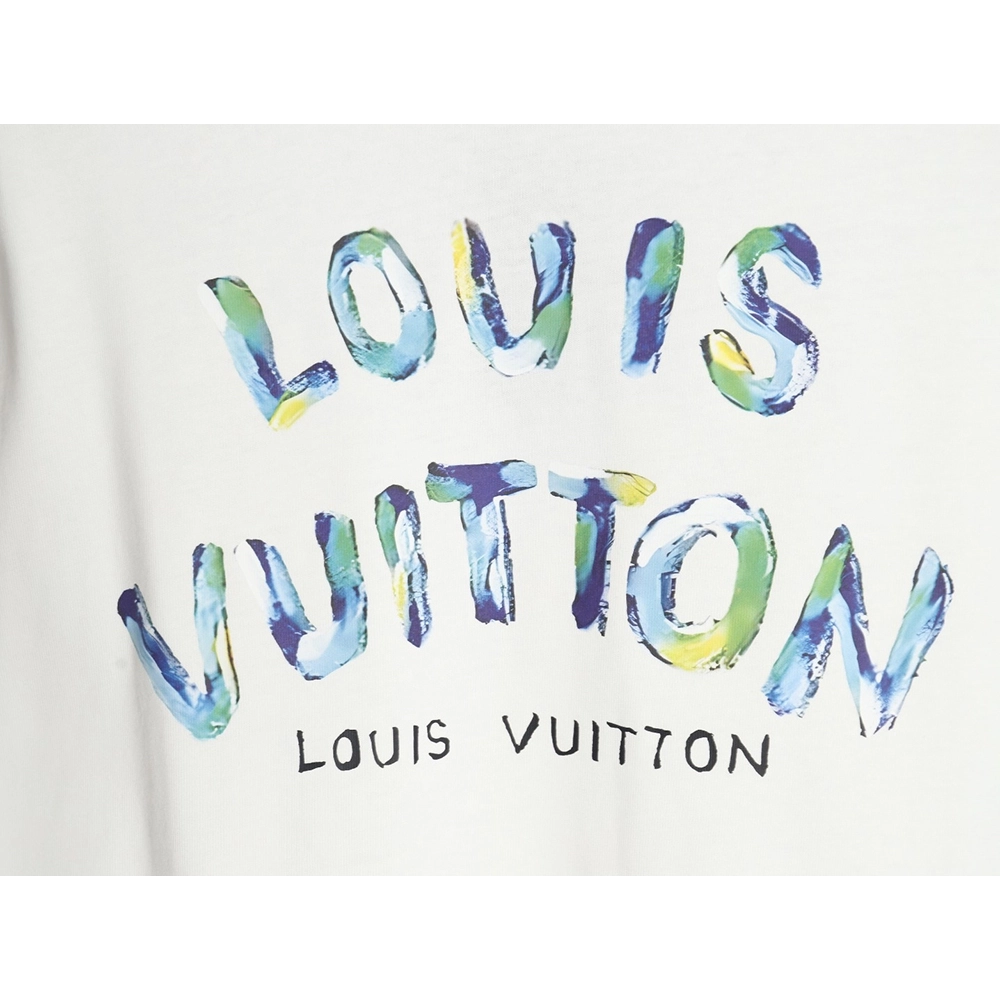 Reps Louis Vuitton LV 24SS camouflage lettering short-sleeved T-shirt,All order with free shipping Reps Louis Vuitton