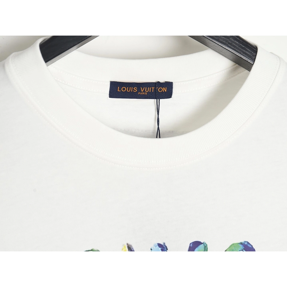 Reps Louis Vuitton LV 24SS camouflage lettering short-sleeved T-shirt,All order with free shipping Reps Louis Vuitton