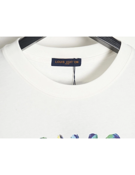 Reps Louis Vuitton LV 24SS camouflage lettering short-sleeved T-shirt,All order with free shipping Reps Louis Vuitton