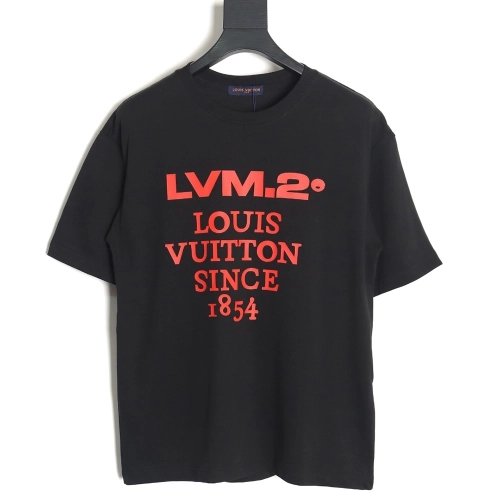Reps Louis Vuitton LV 24SS red letter short-sleeved T-shirt_TSK1,All order with free shipping Reps Louis Vuitton