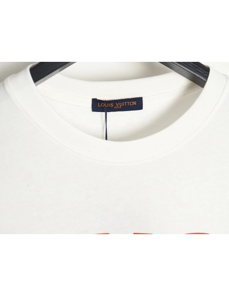 Reps Louis Vuitton LV 24SS red letter short-sleeved T-shirt,All order with free shipping Reps Louis Vuitton