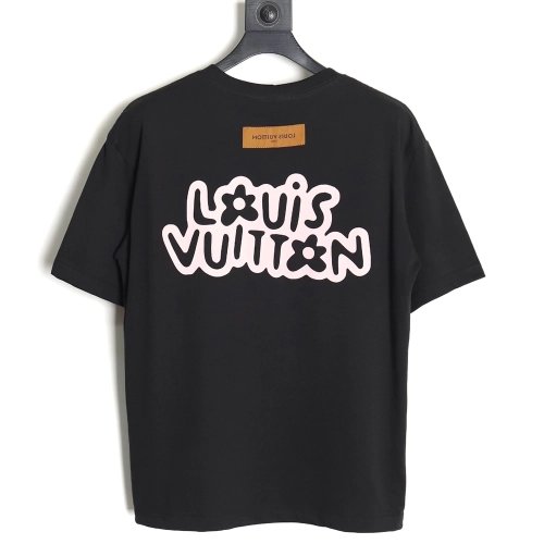 Reps Louis Vuitton LV 24SS floral lettering short-sleeved T-shirt_TSK1,All order with free shipping Reps Louis Vuitton