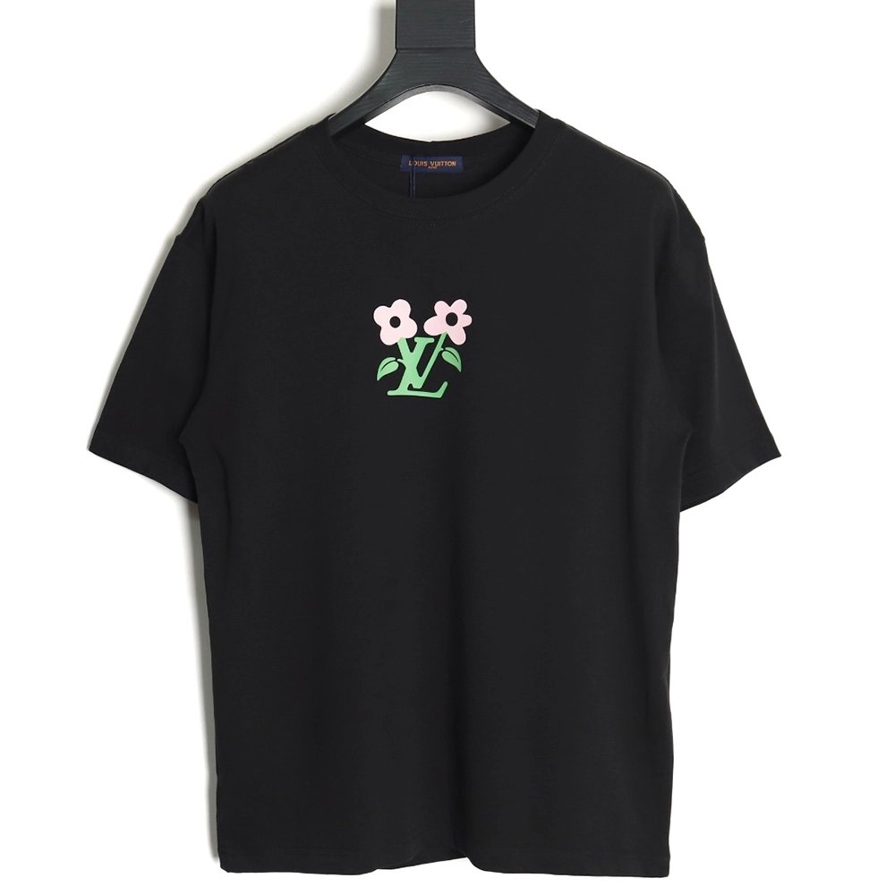 Reps Louis Vuitton LV 24SS floral lettering short-sleeved T-shirt_TSK1,All order with free shipping Reps Louis Vuitton