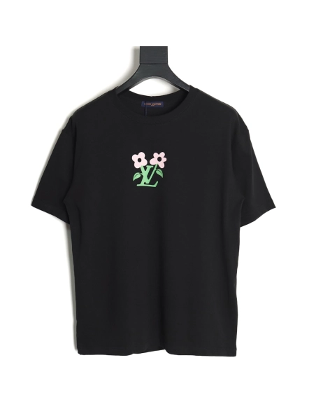 Reps Louis Vuitton LV 24SS floral lettering short-sleeved T-shirt_TSK1,All order with free shipping Reps Louis Vuitton