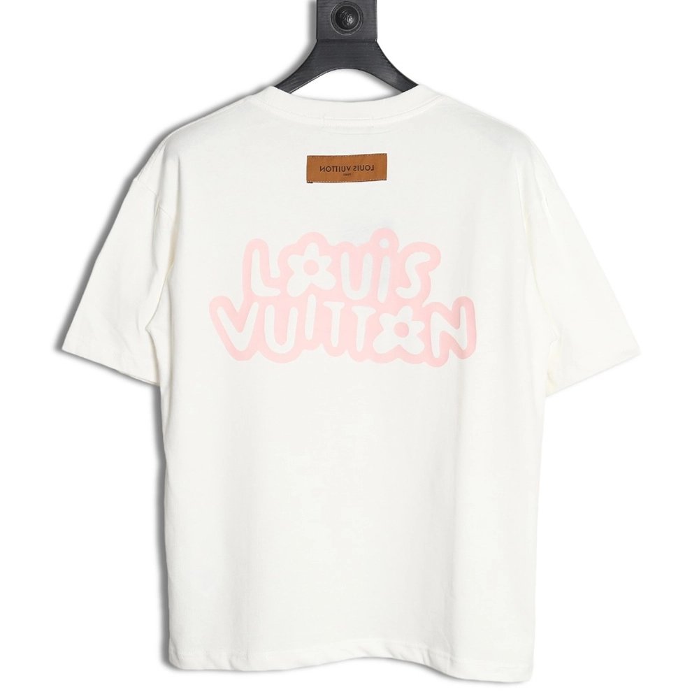 Reps Louis Vuitton LV 24SS floral lettering short-sleeved T-shirt,All order with free shipping Reps Louis Vuitton