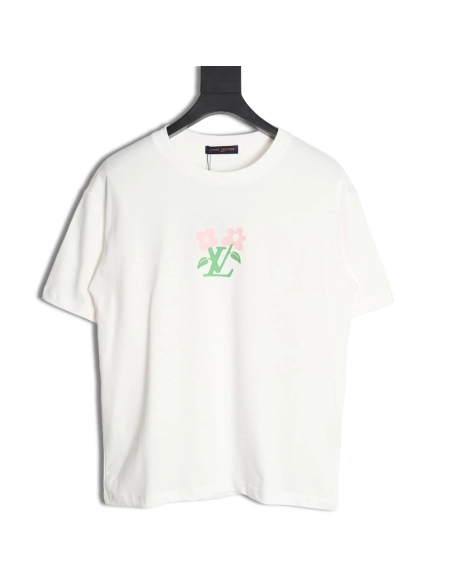 Reps Louis Vuitton LV 24SS floral lettering short-sleeved T-shirt,All order with free shipping Reps Louis Vuitton