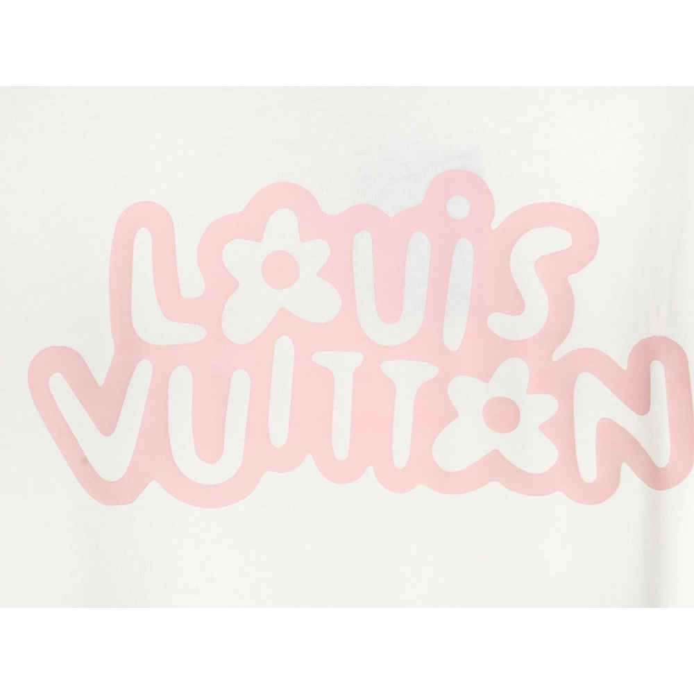 Reps Louis Vuitton LV 24SS floral lettering short-sleeved T-shirt,All order with free shipping Reps Louis Vuitton