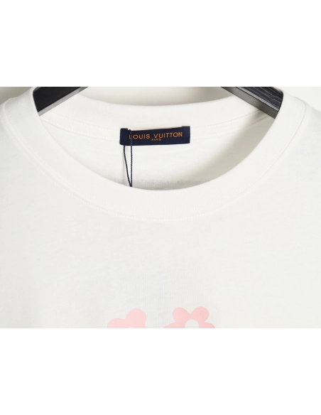 Reps Louis Vuitton LV 24SS floral lettering short-sleeved T-shirt,All order with free shipping Reps Louis Vuitton