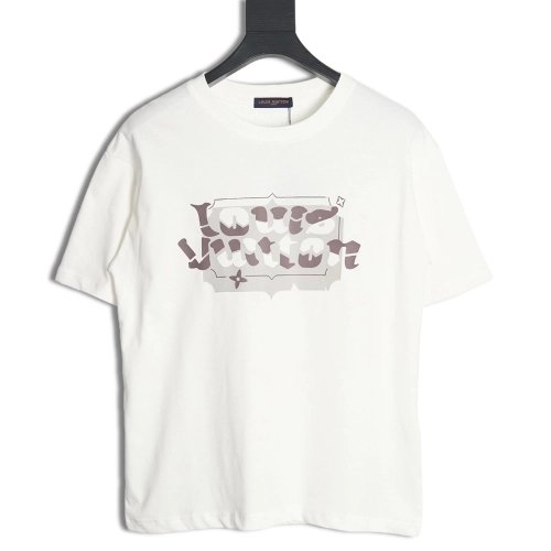 Reps Louis Vuitton LV24SS block letter short-sleeved T-shirt,All order with free shipping Reps Louis Vuitton