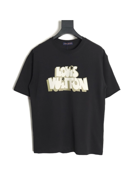 Reps Louis Vuitton LV 24SS shadow letter short-sleeved T-shirt_TSK1,All order with free shipping Reps Louis Vuitton