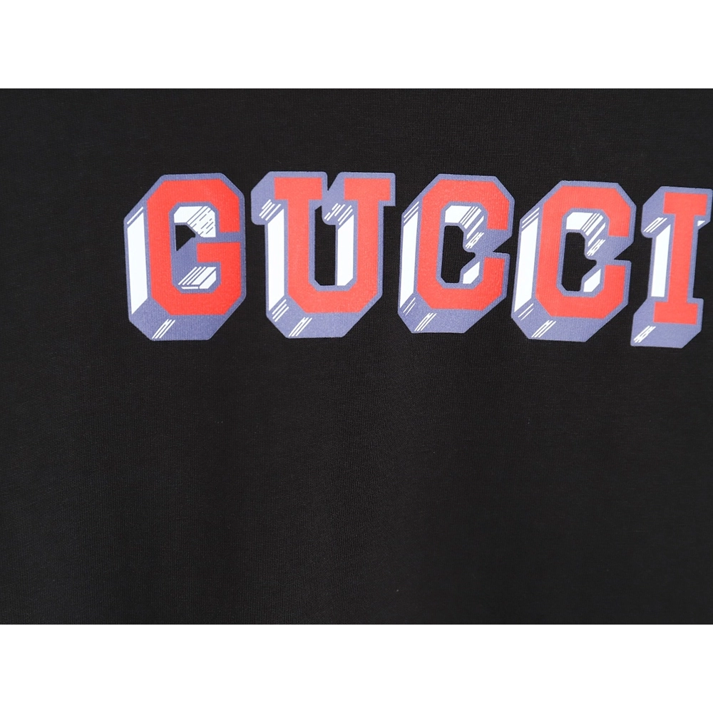Reps Gucci 24SS three-dimensional lettering short-sleeved T-shirt,All order with free shipping Reps Gucci