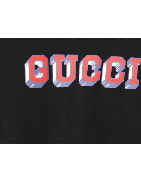 Reps Gucci 24SS three-dimensional lettering short-sleeved T-shirt,All order with free shipping Reps Gucci