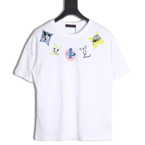 Reps Louis Vuitton 24SS cartoon logo short-sleeved T-shirt,All order with free shipping Reps Louis Vuitton