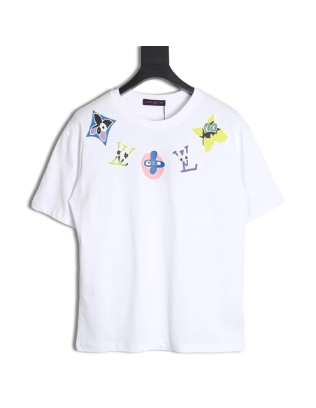 Reps Louis Vuitton 24SS cartoon logo short-sleeved T-shirt,All order with free shipping Reps Louis Vuitton