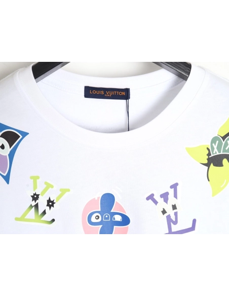 Reps Louis Vuitton 24SS cartoon logo short-sleeved T-shirt,All order with free shipping Reps Louis Vuitton