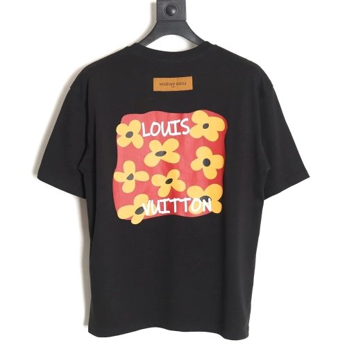 Reps Louis Vuitton LV24SS short-sleeved T-shirt back small flowers,All order with free shipping Reps Louis Vuitton