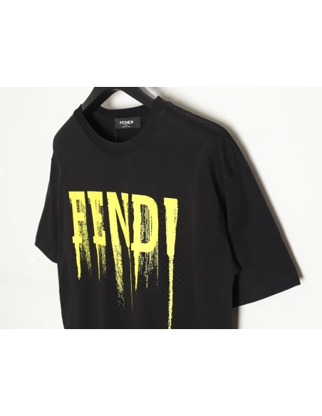 Fendi 24SS painted letter short-sleeved T-shirt,All order with free shipping Fendi