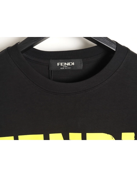 Fendi 24SS painted letter short-sleeved T-shirt,All order with free shipping Fendi