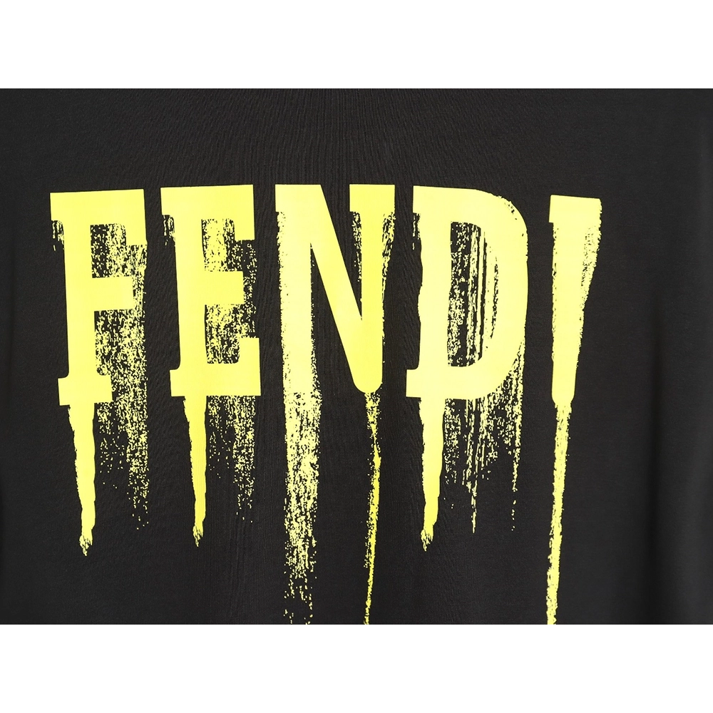 Fendi 24SS painted letter short-sleeved T-shirt,All order with free shipping Fendi