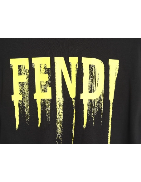 Fendi 24SS painted letter short-sleeved T-shirt,All order with free shipping Fendi
