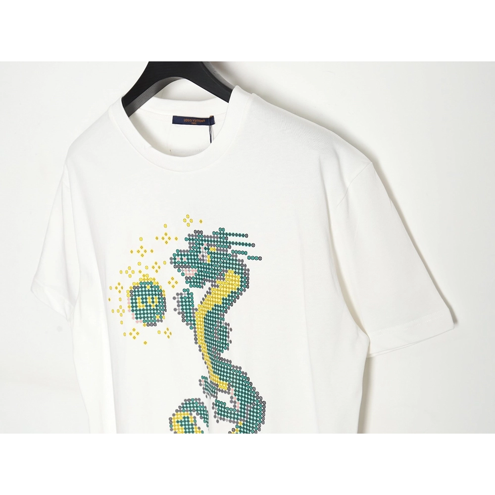 Reps Louis Vuitton 24SS Dragon Year Limited Edition Dragon Ball Short Sleeve T-Shirt,All order with free shipping Reps Louis Vui