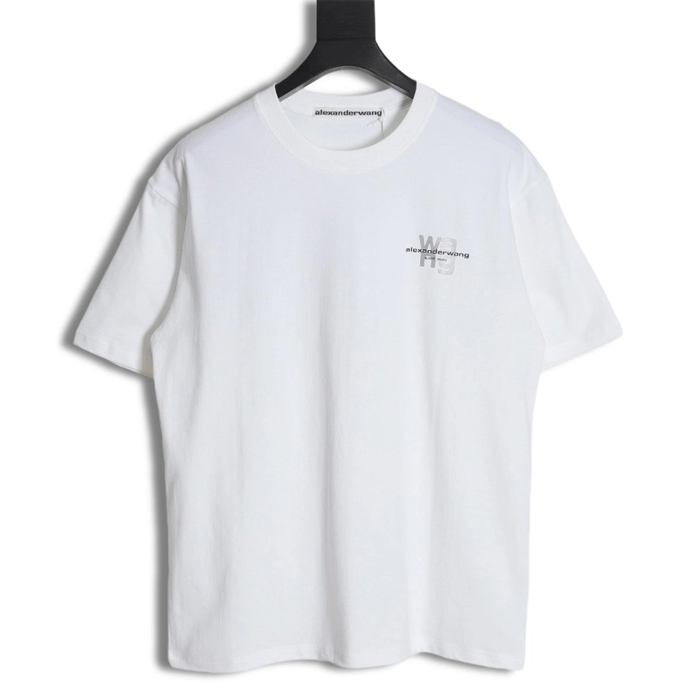 Discount Alexander Wang reflective letter print short-sleeved T-shirt,All order with free shipping Discount Alexander Wang