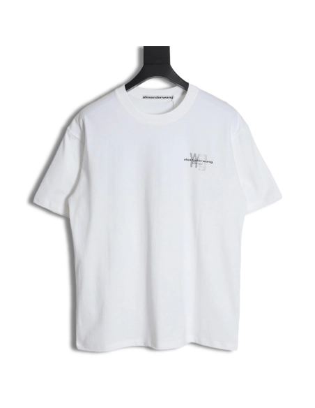 Discount Alexander Wang reflective letter print short-sleeved T-shirt,All order with free shipping Discount Alexander Wang