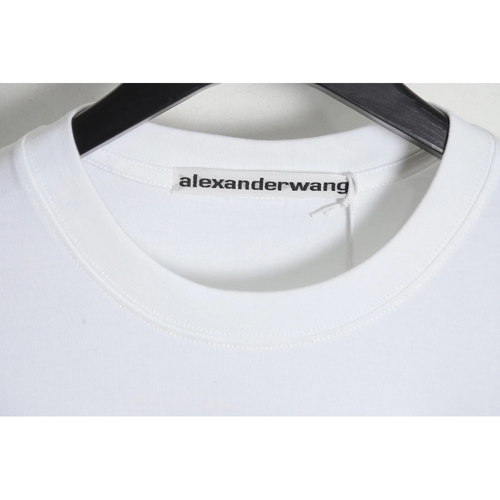 Discount Alexander Wang reflective letter print short-sleeved T-shirt,All order with free shipping Discount Alexander Wang