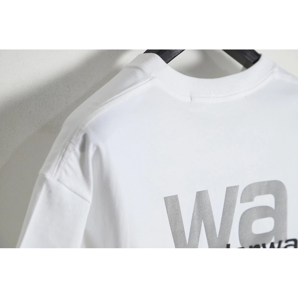 Discount Alexander Wang reflective letter print short-sleeved T-shirt,All order with free shipping Discount Alexander Wang