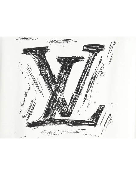 Reps Louis Vuitton 24ss graffiti logo printed short-sleeved T-shirt,All order with free shipping Reps Louis Vuitton