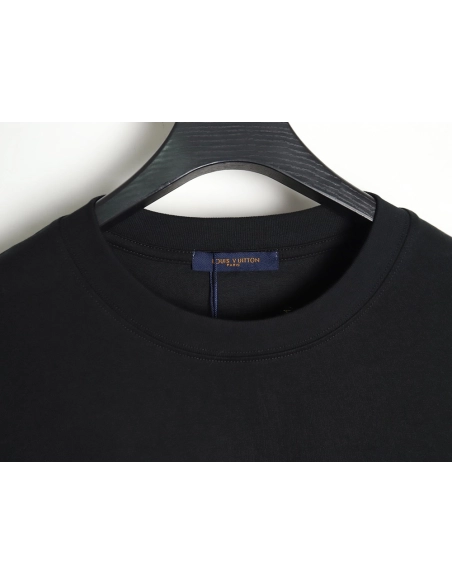 Reps Louis Vuitton Pocket Colorful Presbyopia Colorful Embroidered Short Sleeve T-Shirt,All order with free shipping Reps Louis 