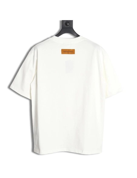 Reps Louis Vuitton Pocket Colorful Presbyopia Colorful Embroidered Short Sleeve T-Shirt,All order with free shipping Reps Louis 