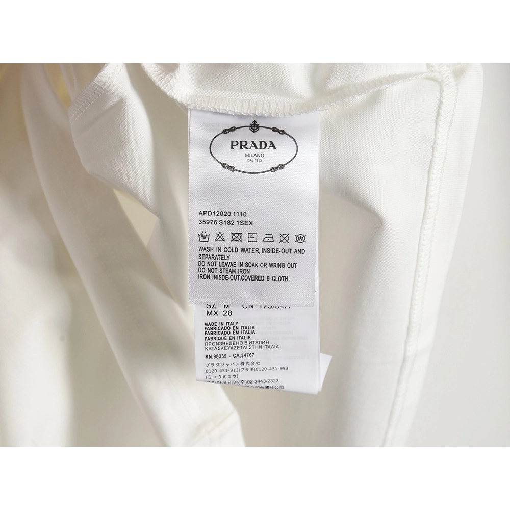 Prada 24ss colorful graffiti triangle logo printed short-sleeved T-shirt,All order with free shipping Prada