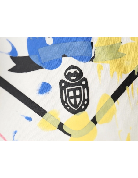 Prada 24ss colorful graffiti triangle logo printed short-sleeved T-shirt,All order with free shipping Prada