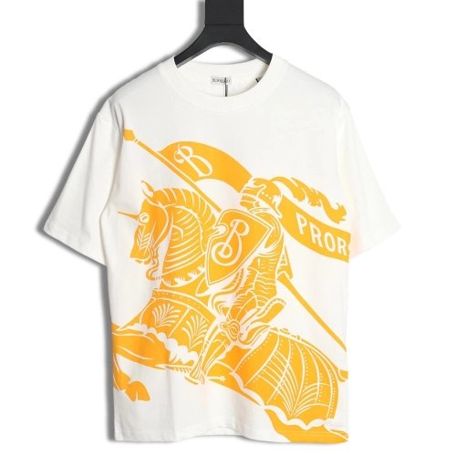 Burberry 24Ss Royal Knight War Horse Print Short Sleeve T-Shirt,All order with free shipping Burberry