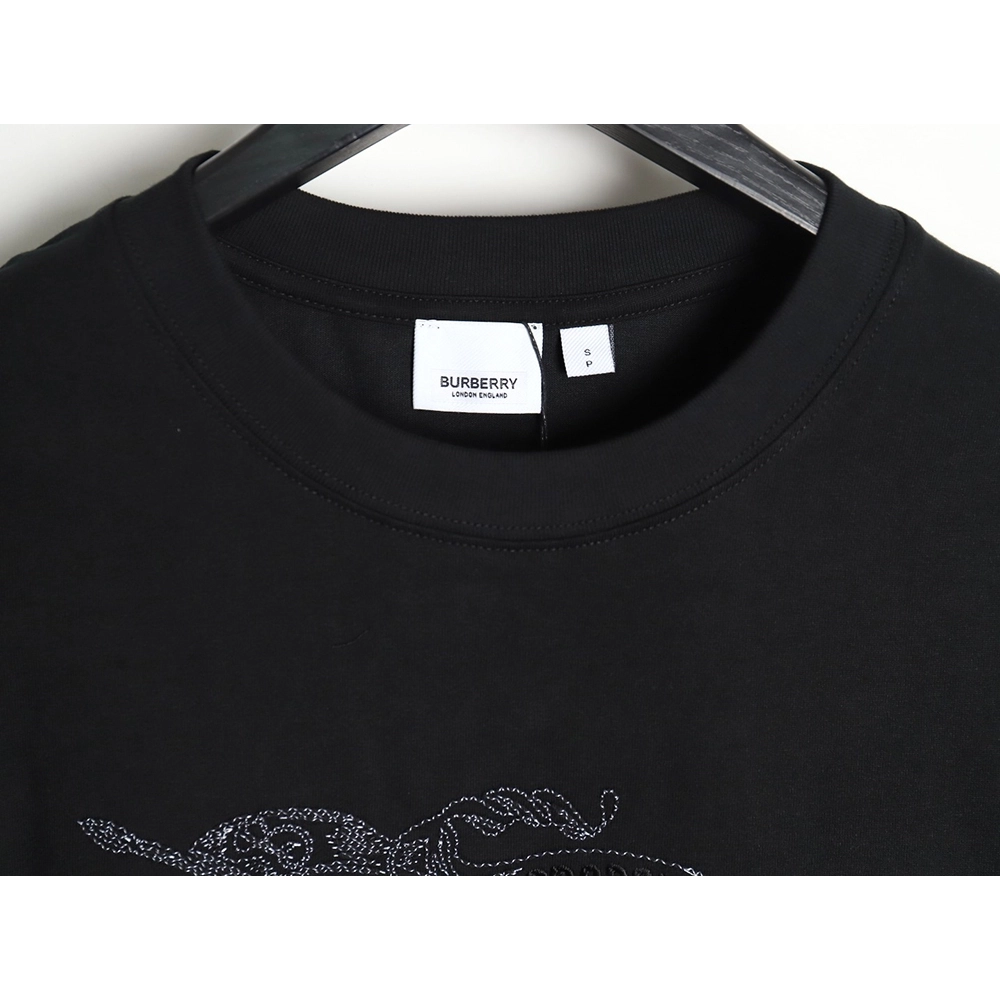 Burberry embroidered knights horse logo short-sleeved T-shirt,All order with free shipping Burberry
