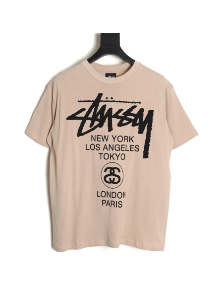 Stussy 24SS World Tour Printed Short Sleeve T-Shirt TSK2,All order with free shipping Stussy