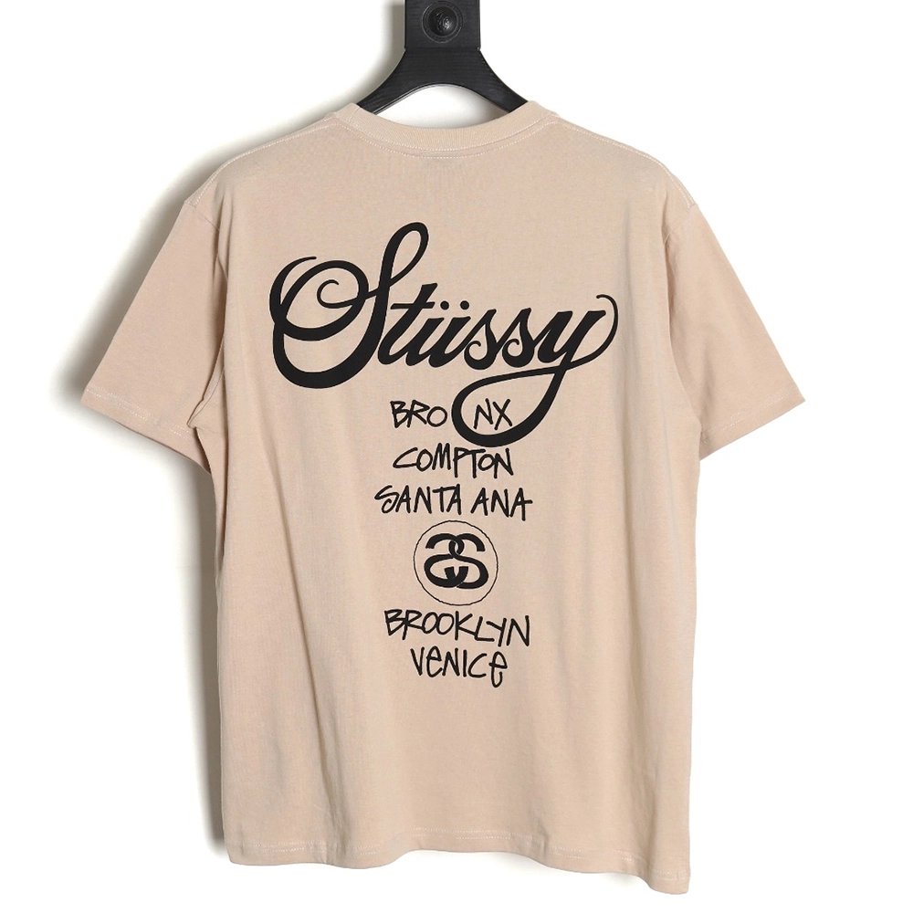 Stussy 24SS World Tour Printed Short Sleeve T-Shirt TSK2,All order with free shipping Stussy
