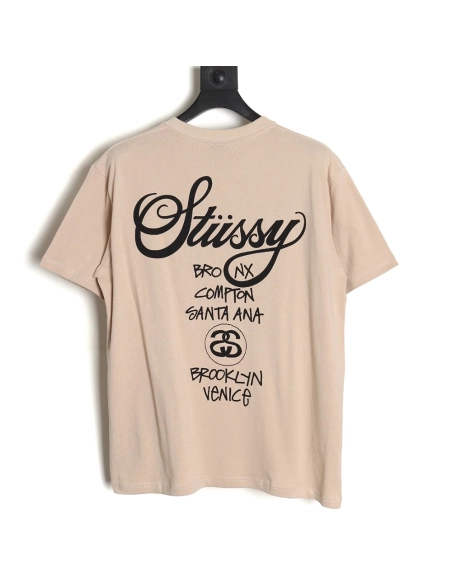 Stussy 24SS World Tour Printed Short Sleeve T-Shirt TSK2,All order with free shipping Stussy