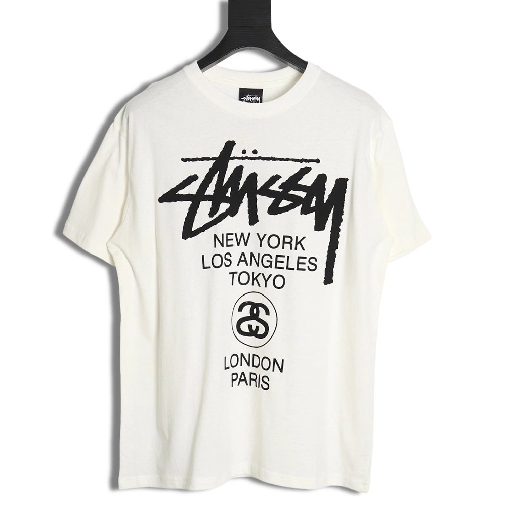 Stussy 24SS World Tour Printed Short Sleeve T-Shirt TSK1,All order with free shipping Stussy