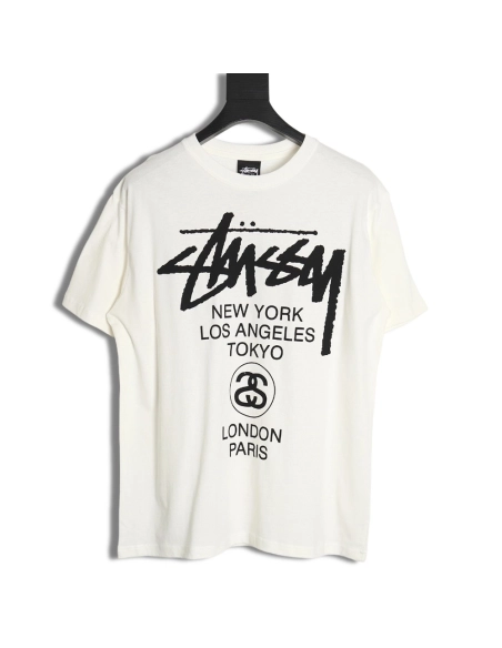 Stussy 24SS World Tour Printed Short Sleeve T-Shirt TSK1,All order with free shipping Stussy