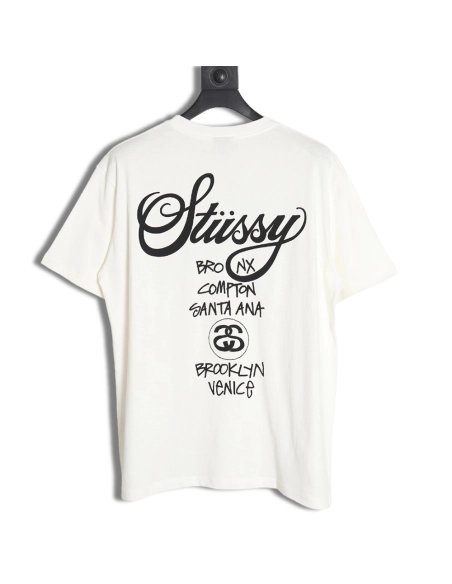 Stussy 24SS World Tour Printed Short Sleeve T-Shirt TSK1,All order with free shipping Stussy