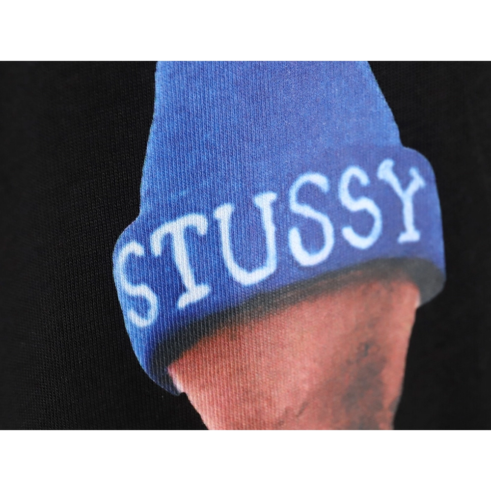 Stussy 2024 Peace ProsperityTee Doll Slogan Back Slogan Short Sleeve T-Shirt TSK2,All order with free shipping Stussy